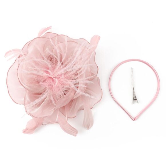 Fascinators Hat Tea Party Headwear Ribbons Feathers On A Headband And A 2192 - Picture 6 of 7